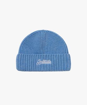 GOALSTUDIO Script Logo Wool Beanie-Sky Blue