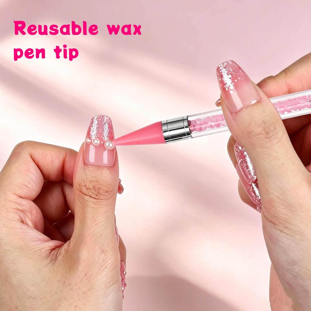 Dual-End Nail Art Rhinestone Picker Wax Pencil & Beading Tool