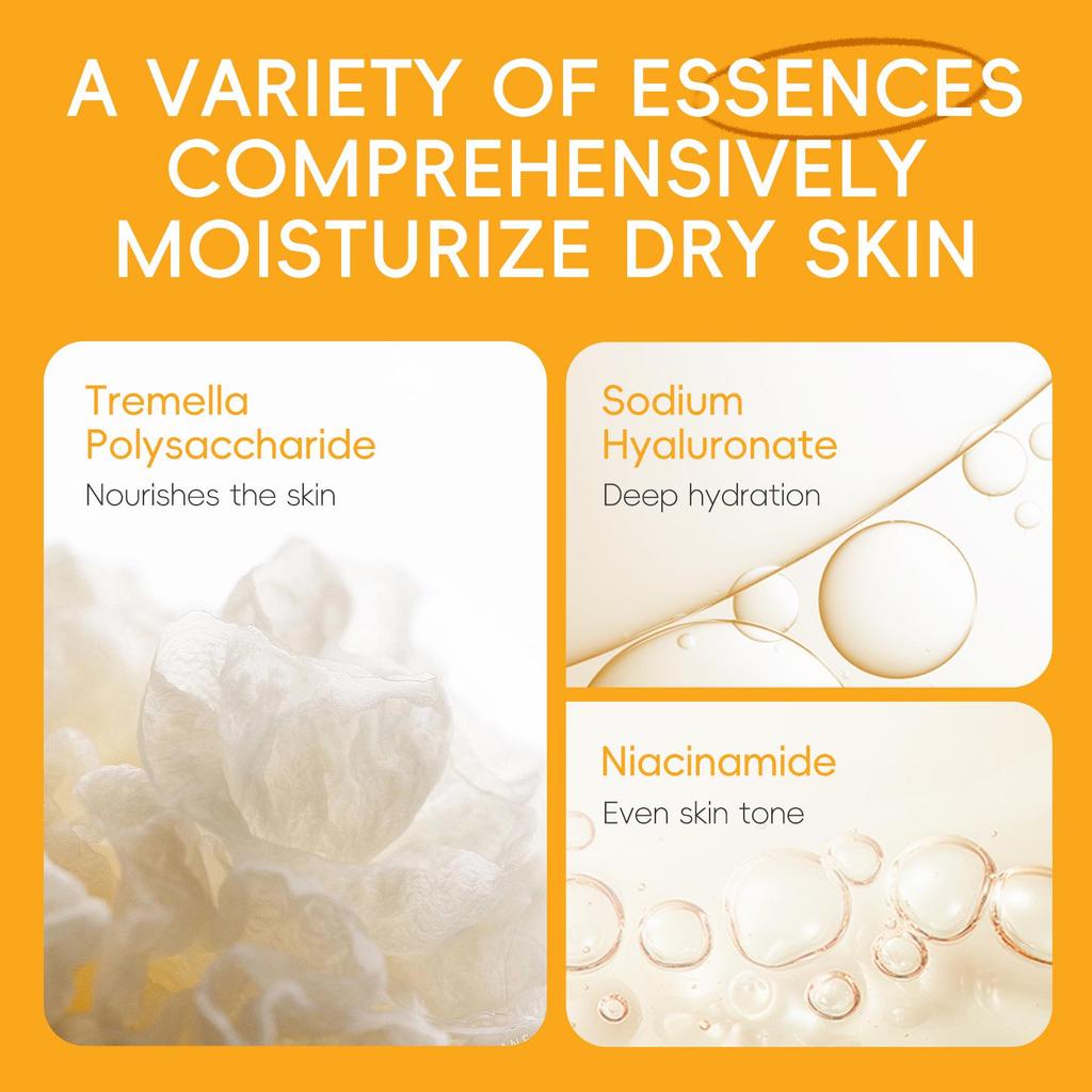 Laikou Vitamin C Skincare Set: Cleanser, Toner, Serum, Eye Cream, Essence Cream.