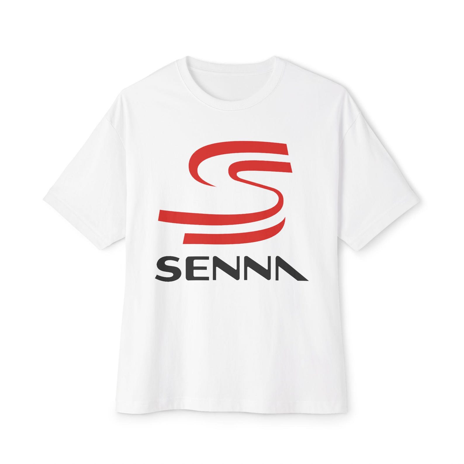 Ayrton Senna Logo Brazilian Racing Legend Logo Unisex Oversized Tees T-Shirt Size S-3XL S