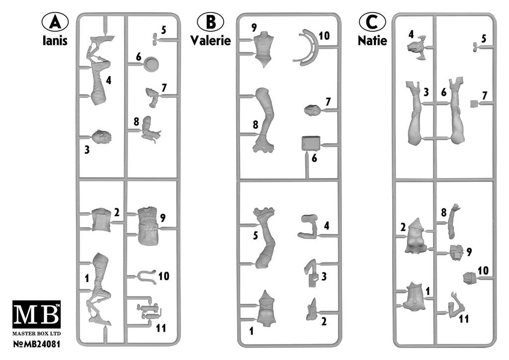 Master Box 1/24 Scale Strange Friends at the End of the Universe Series 4: Mechanic (3 Figures) Plastic Model Kit MB24081