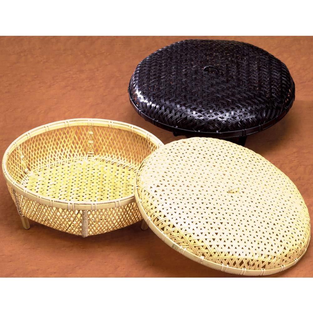 Yamashita Craft White Bamboo Hemp Leaf Round Shape with Lid Large 71041020