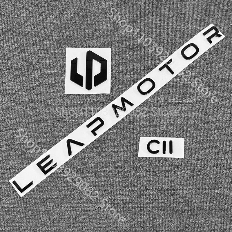 Pro Leapmotor C10 C16 C11 C01 Černý Znak na Auto Písmeno Samolepka Černý Znak na Kufr Náhradní Samolepka Modifikační Příslušenství