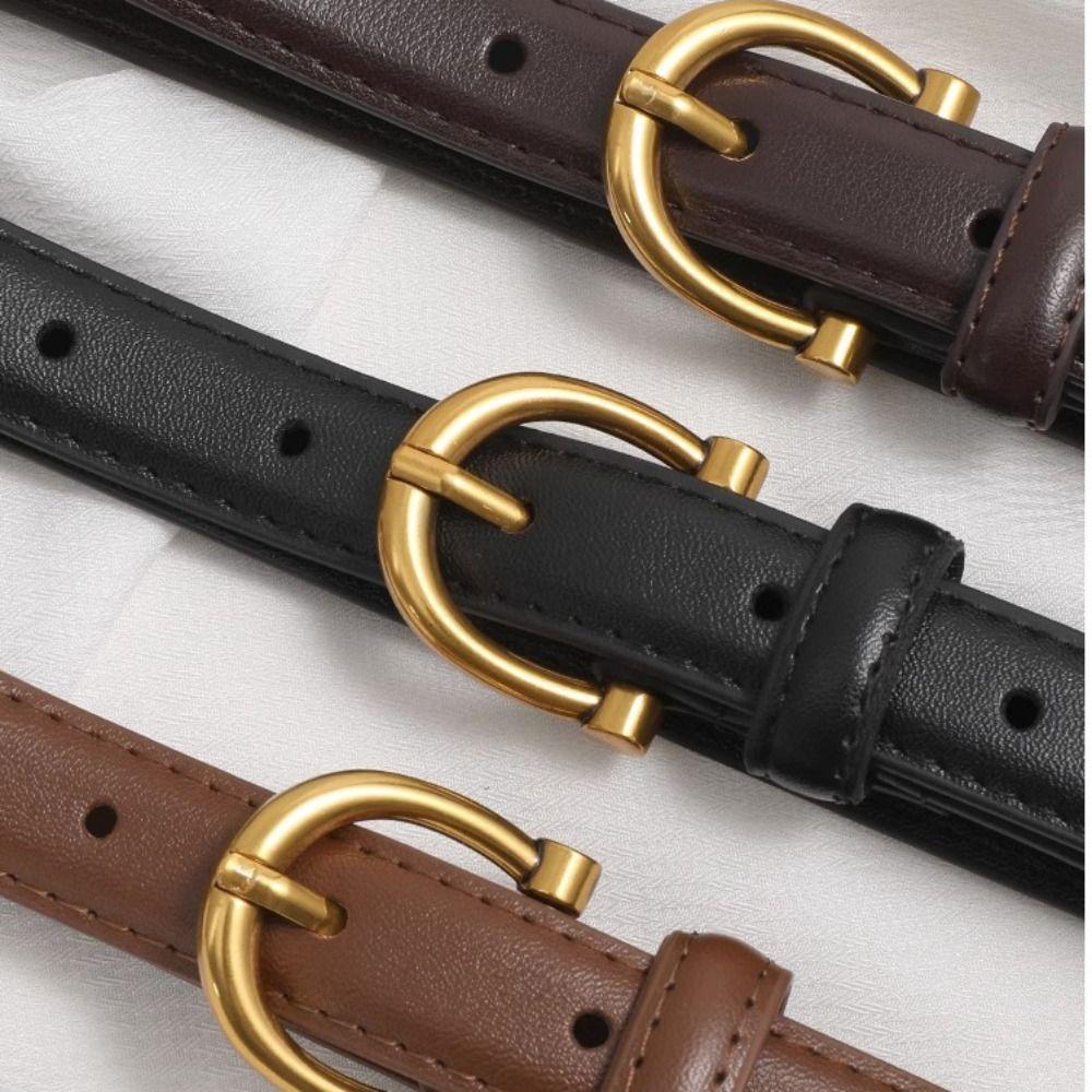 Jeans Decor Women Belt Pin Buckle Trouser Decoration Elegant Pu Waistbands  Female/Girls