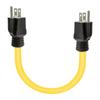 Generator Adapter Cord NEMA 5-15P to 5-15P for Transfer Switch Extension Cord Adapter 3 Prong Plug 12AWG 125V US Plug