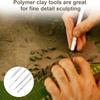 4PCS Polymer Clay Tools,13.5-39mm Detail Modelling Clay Carving Tool,Texture Brush for Carving Sculpting Modeling Crafts