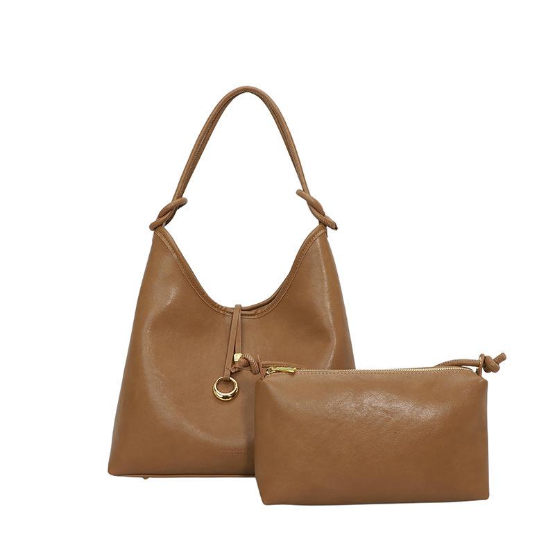 Tote Bag New Versatile Simple Commuting Bag Retro Fashion Armpit Bag Lazy Style Large Capacity Shoulder Bag
