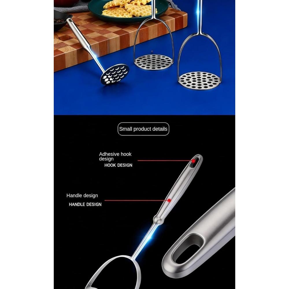 Wooden Handle Stainless Steel Kitchen, Household Mashed Potatoes, Mashed Potatoes, Mashed Potatoes, Pumpkin Squeezer, Kitchen Tool