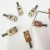 6-piece Set of Round-hole Bridge Natural Brass and Natural Stainless Steel Electric Guitar Bridges String Guide Bridge