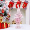 Pink Retractable Christmas Gnome Long Legs Standing Faceless Santa Dolls Forest Man Telescopic Toy Decoration Ornaments Gift Kid