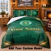 Set de așternut 3 piese cu model Sporting CP Nume personalizat, Cearșaf și Fețe de pernă Pentru Dormitorul de Acasă