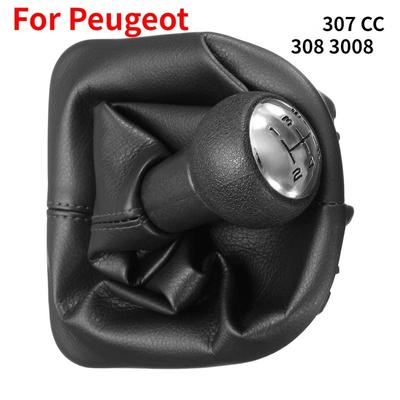5-biegowa gałka zmiany biegów samochodu, osłona przeciwpyłowa główki przekładni ręcznej z osłoną przeciwpyłową Gaitor do Peugeot 307 CC 308 3008