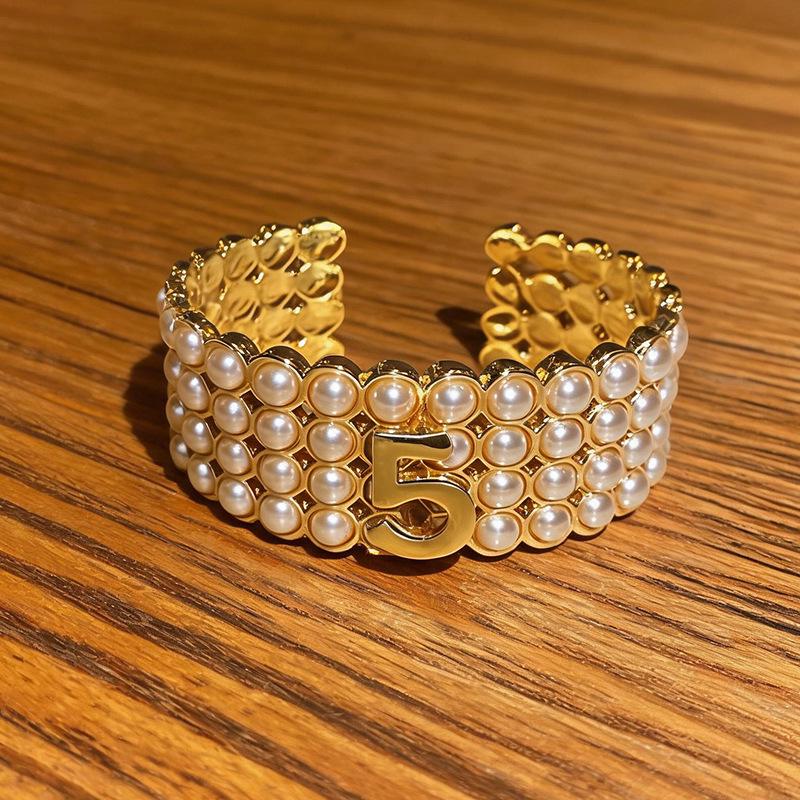 Golden Dreams Multi-layer Pearl Openable Bracelet - Court Style Luxury Jewelry for Women