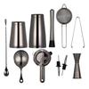 Rose Gold 11-Piece Stainless Steel Cocktail Shaker Set with Boston Shaker, Mixing Spoon, and Double-Ended Jigger