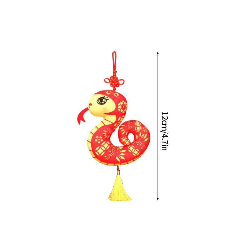 Red Chinese Knots with Tassels Good Fortune Tree Ornaments 2025 Year of Snake Lunar Year Hanging Pendants Spring Festival Decor