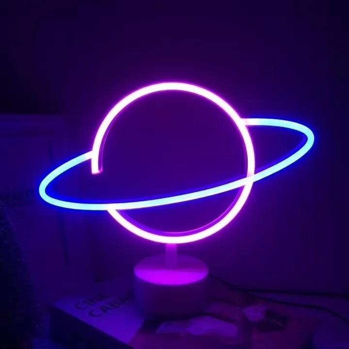 Festoon LED Neon Night Light Sign Flamingo Coconut Tree Cactus Table Lamp Kids Birthday Gifts Room Decoration USB/Battery Power