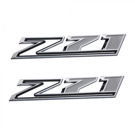 2X -2024 Chrome Black For Silverado Z71 Emblem Fender Side