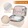 Frcolor Makeup Travel Cosmetic Travel Toiletry Large Capacity Cosmetic Cosmetic Storage Makeup Travel Toiletry Travel Pouch Pouch, Bag, Double-Layer