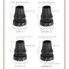 16-22mm Rubber Cane Tips Non-Slip Walking Stick Tips Non-Slip Crutches Accessories  Climbing Hiking
