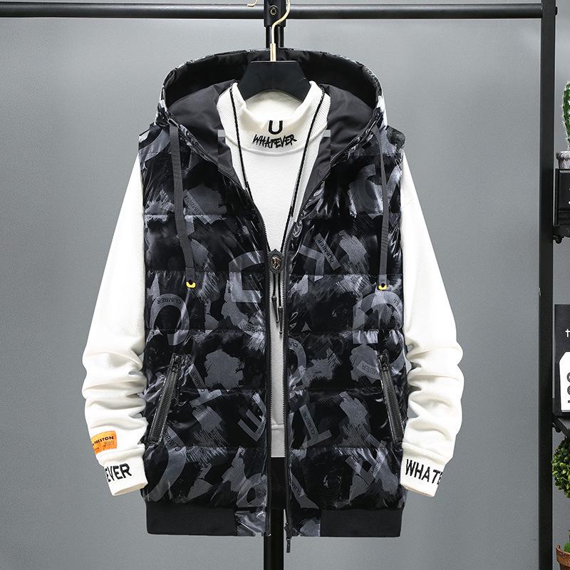 Мужской двусторонний блестящий повседневный жилет большого размера 2212 4XL