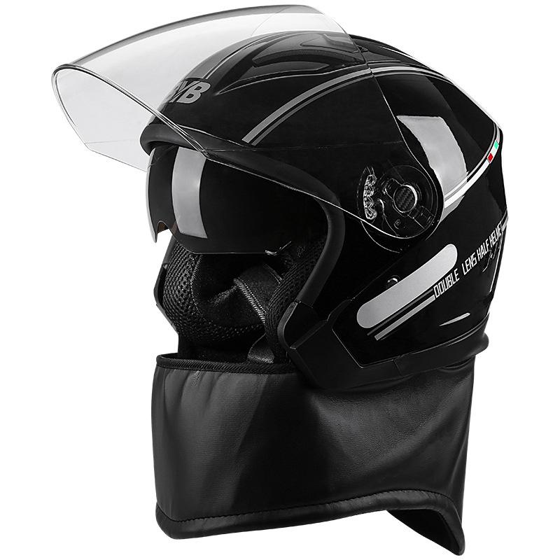 3C Certified Helmet Motorcycle Electric Vehicle Helmet Four Seasons Universal Anti-fog Dual Lens Motorcycle Helmet