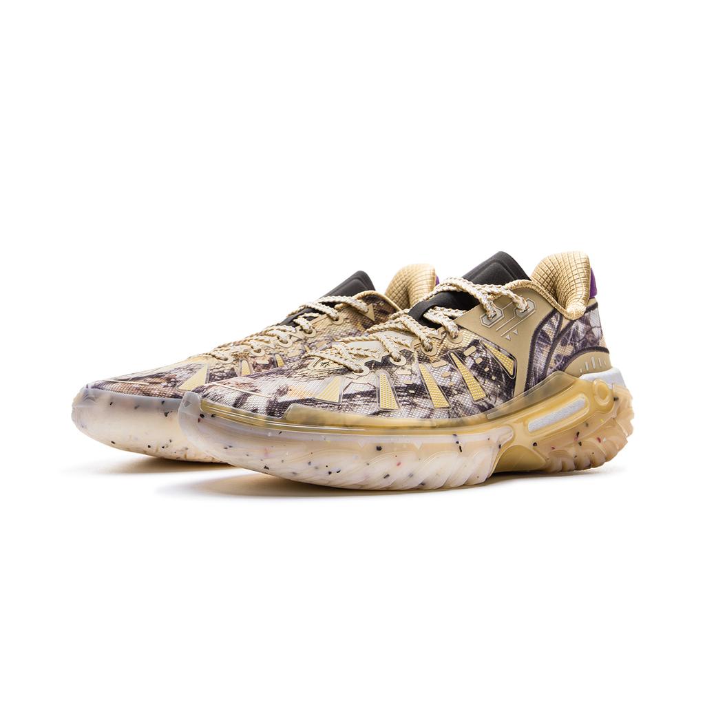 Li Ning Jie Ao 2 Scarpe da Basket Uomo Basse Bianche Marroni ABFV013-3