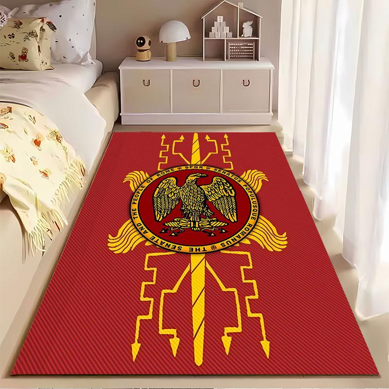 Roman Eagle SPQR Red Carpet suitable as a non-slip mat for the living room or bedroom sofa