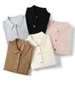 Women's Single-Breasted Wool Knit Polo Collar Pocket Outerwear for Spring, Autumn, and Winter