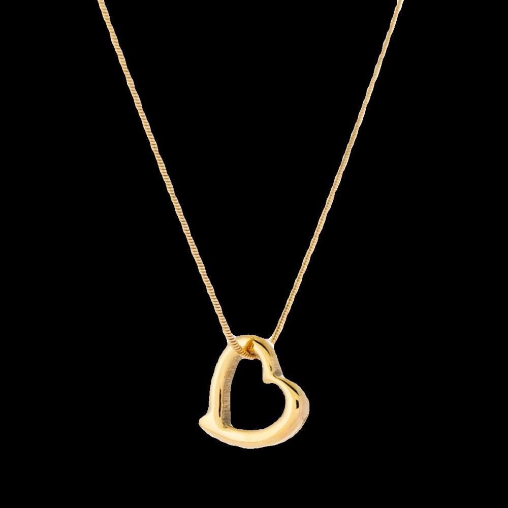 Stainless Steel Hollow Love Heart Pendant Snake Chain Necklace For Women Gold Color Clavicle Chain Non-fading Jewelry Gifts New