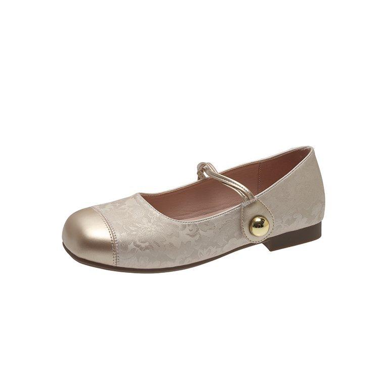 

Evening wind single shoes women s summer 2025 new soft-soled Mary Jane shoes Chinese style with cheongsam skirt Doudou shoes 39