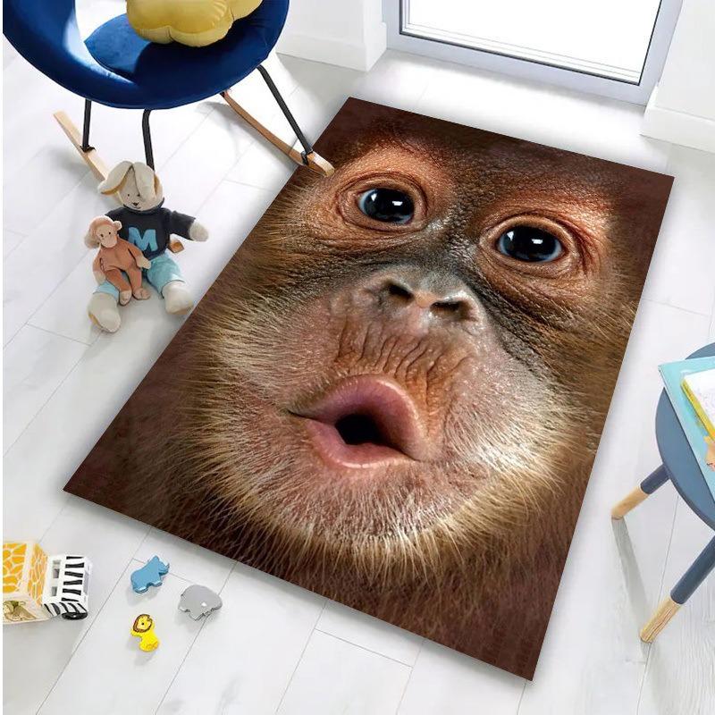 Hip Hop Monkey Large Carpet Rug for Home Living Room Bedroom Sofa Doormat Decor Kids Play Area Rug Carpet Non-slip Floor Mat
