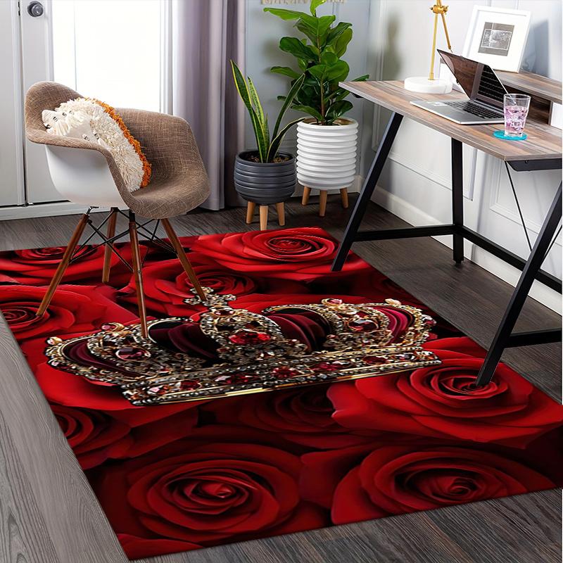 Royal Crown Chair Mat: Office Carpet, Oversized Rug for Home Decor, Sofa Mat, Gift Idea for Any Room