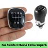 Glossy Black Gear Shift Knob Speed Number Top Cover Cap For Skoda Octavia A6 A7 A5 A6 A7 Fabia 2 MK2 Combi Superb Replacement