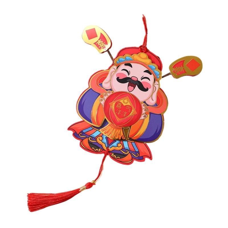 God of Fortune Fridge Sticker Magnet God of Fortune Hanging Ornament Lucky Money Pockets Chinese Redness Envelope