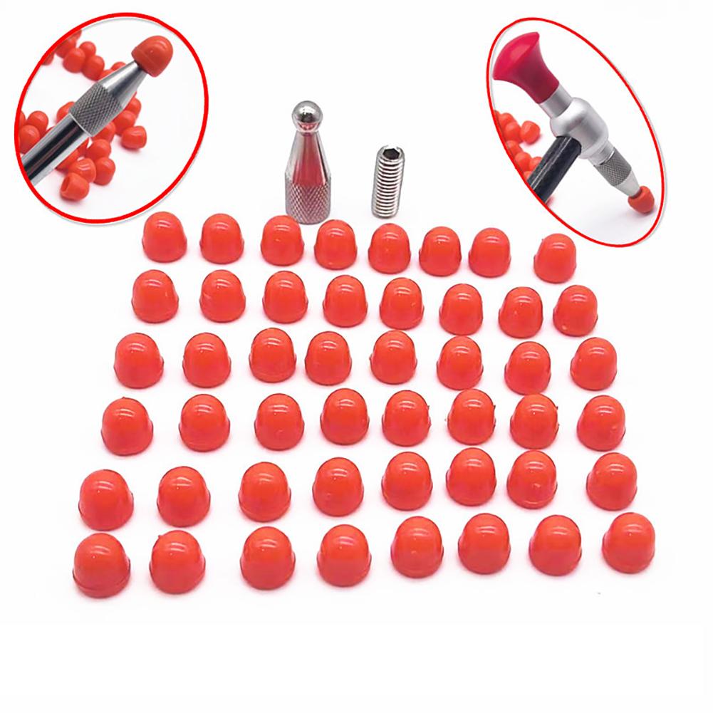 50PCS Dent Reparatur Werkzeuge Knock Down Kopf Ersatz Mit Köpfe Abdeckung Paintless Auto Dent Reparatur Hand Werkzeug Zubehör