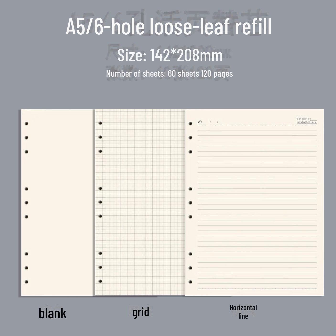 

Блокнот формата B5 из высококачественной кожи с отрывными листами, толстые листы в виде ежедневника для персонализации. Lined Refill