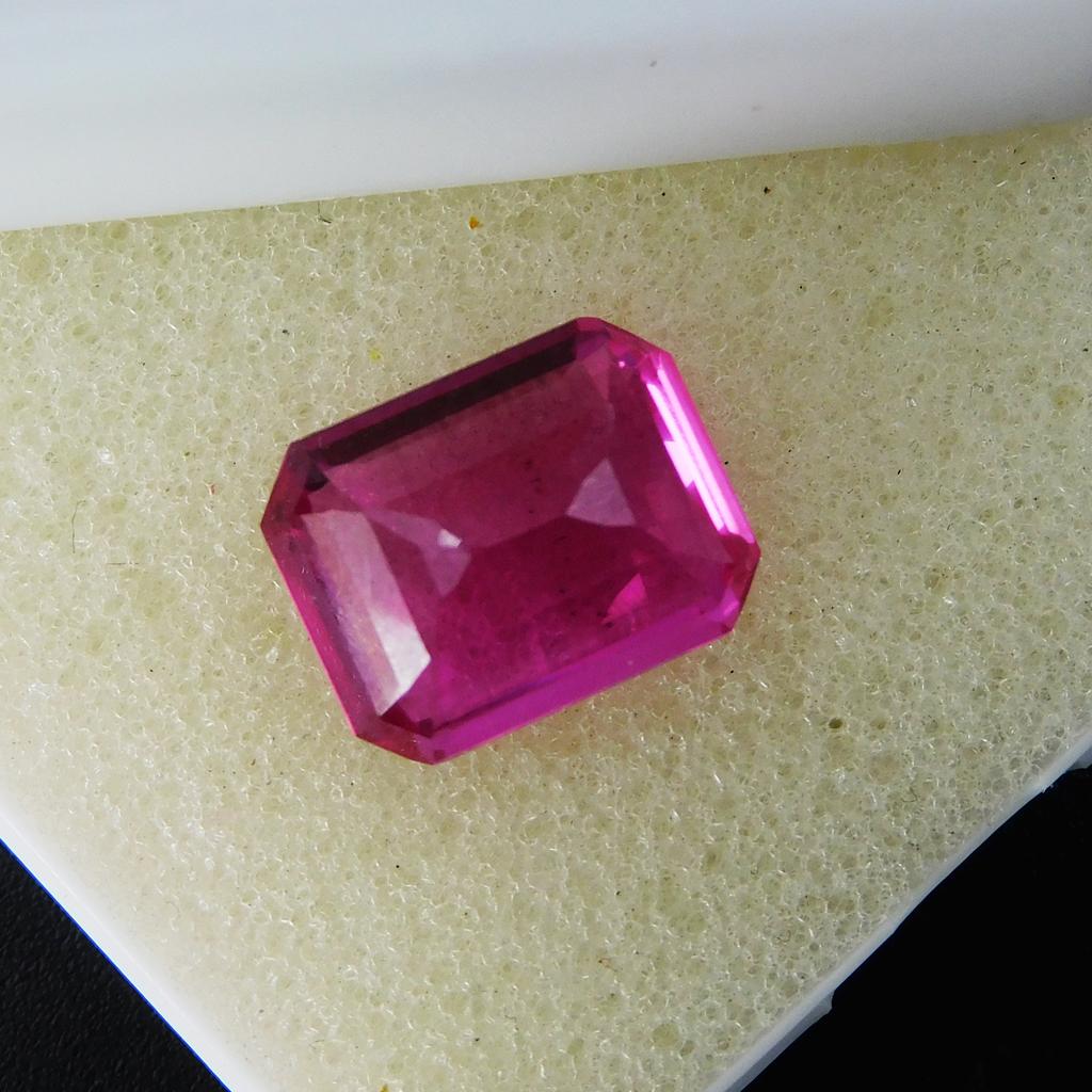 Gorgeous 9.30 Ct Emerald Cut Pink Ruby Natural CERTIFIED Loose Gemstone For Ring