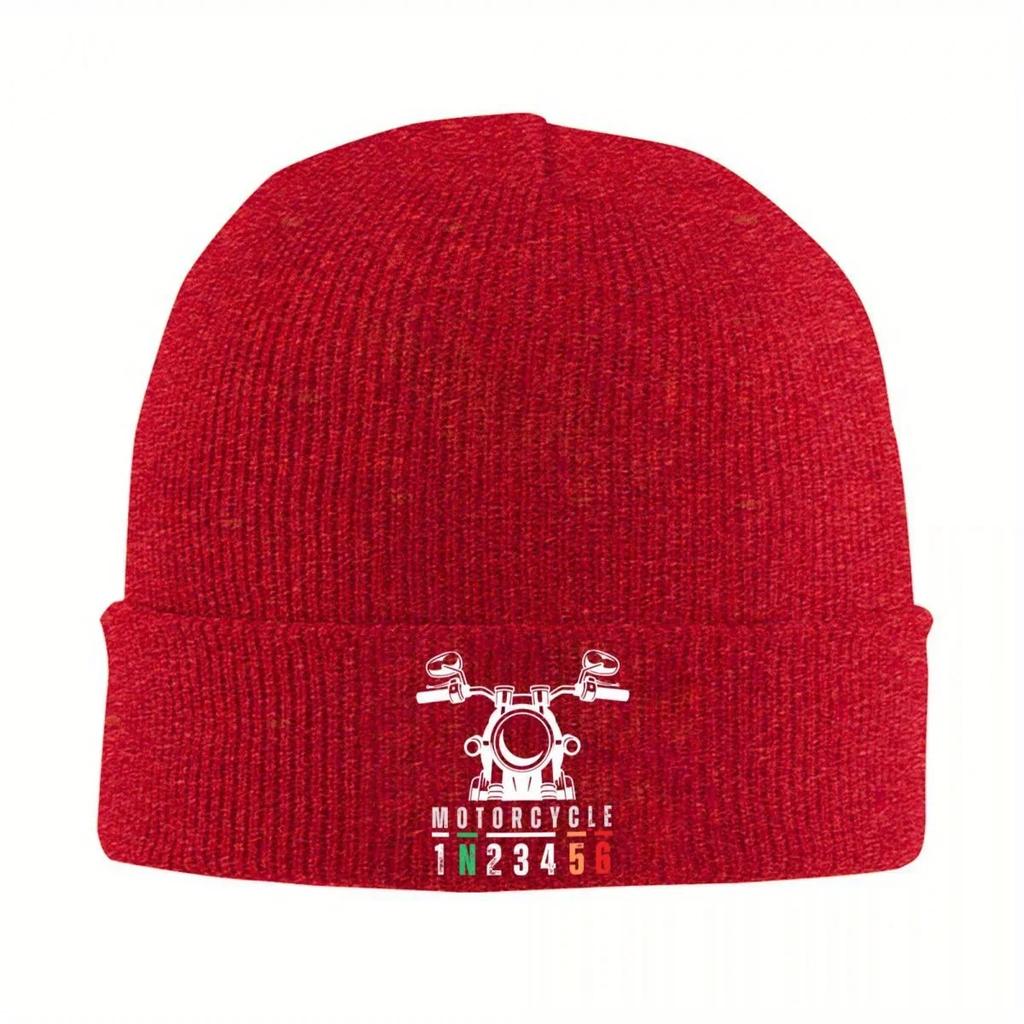 New N Motorcycle Hat Autumn Winter Beanie Ski Gear Motorcyclist Caps Unisex Acrylic Skullcap