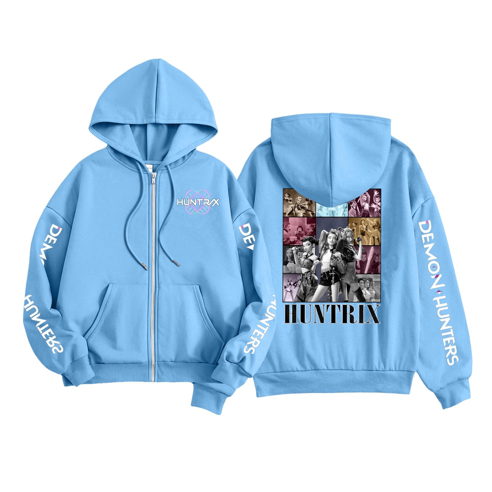 

Детская мода Женская легкая толстовка с длинным рукавом на молнии Толстовка с принтом и карманами 140