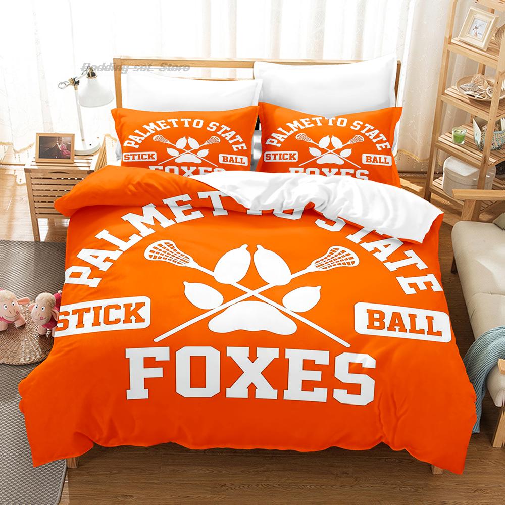 The Foxhole Court Palmetto State Bettwäsche-Set, Einzelbett, Doppelbett, Queensize-Bett, Kingsize-Bett, Bettbezug-Set für Erwachsene und Kinder, Kawaii