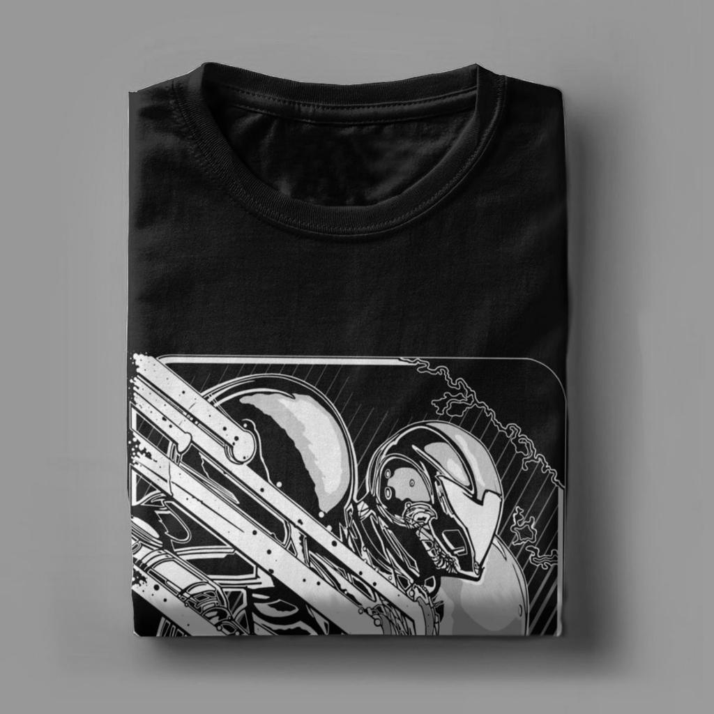 Super Metroid Men T Shirt Game Leisure Tee Shirt Short Sleeve Round Neck T-Shirt Cotton Plus Size Clothes