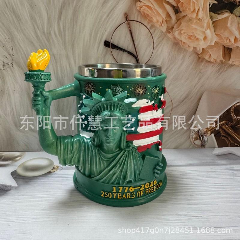 American Statue Of Liberty Torch Mug 304 Stainless Steel Water Cup