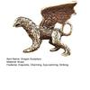 Yousheng Vintage Winged Dragon Brass Ornaments Copper Dragon with Wing Figurine Collectible Bronze Carved Sculpture for Living Room Bookshelf Desktop