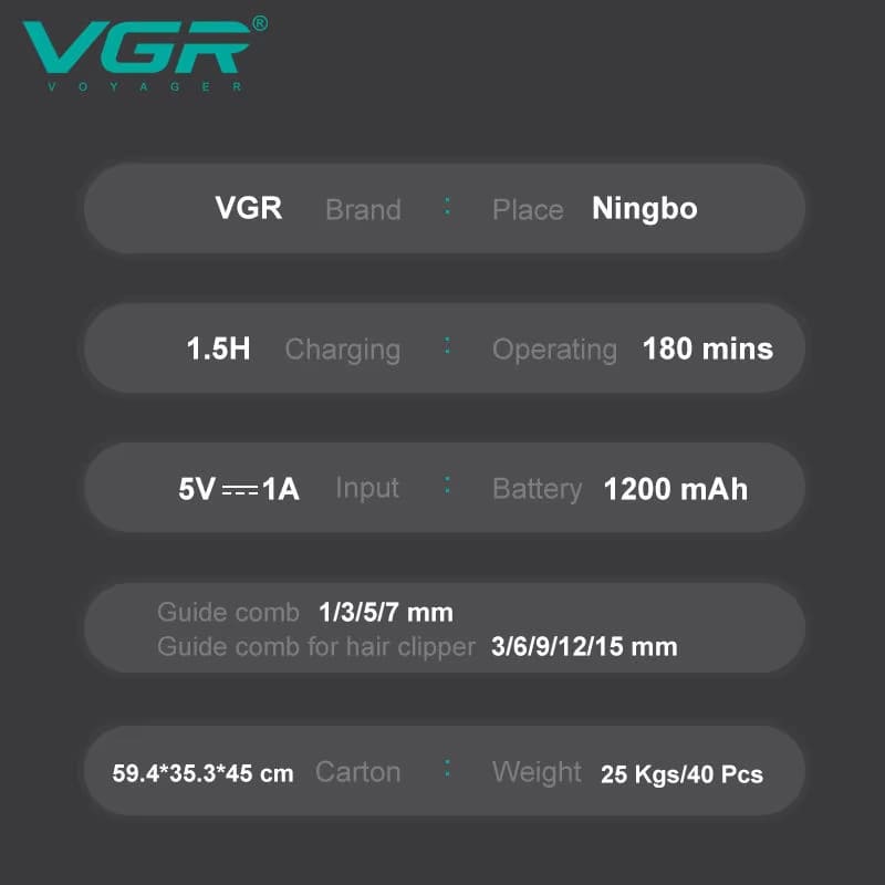 Six-in-one Hair Clipper with Transparent Digital Display  Nose Hair Trimmer Sideburn Shaving Device for Men  Safe and Skin-friendly Hair Trimming