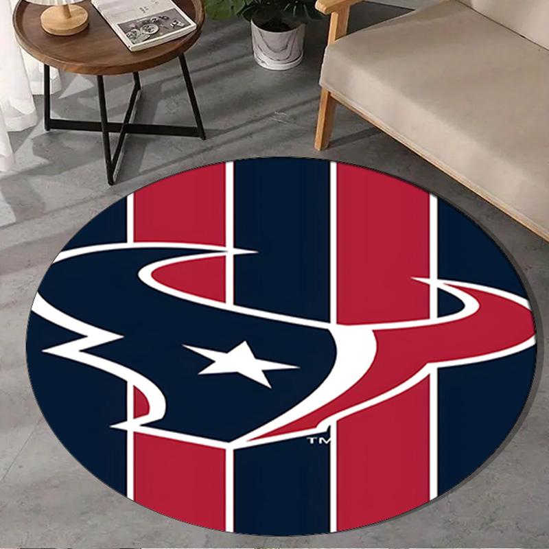 Houston basketball Logo Round Rug for Livingroom,Bedroom, Palyroom, Chair Rug, Area rug, Circle Carpet, Large Size Fan Christmas gift