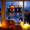 Halloween Plush Cat Static Cling Window Sticker - Self-adhesive, No Glue, No Hole Punching Sticker