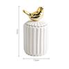 1pc Ceramic Toothpick Jar Cotton Swab Container Elk, Bird, Starfish Toothpick Jar Key Storage Box with Lid Household Goods