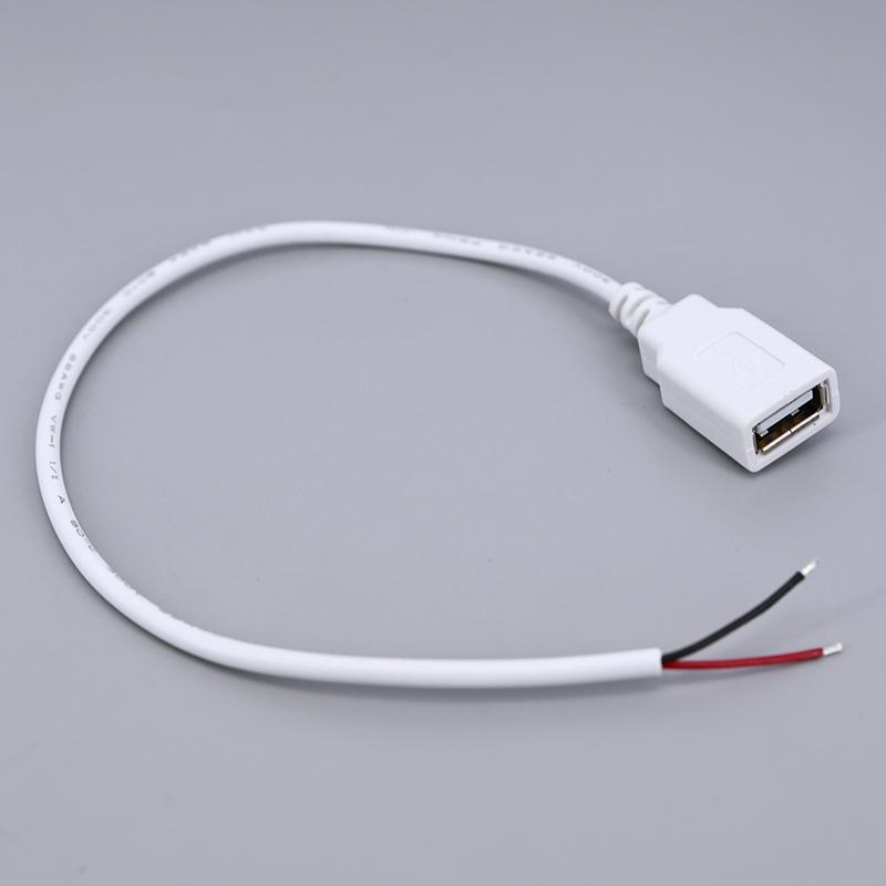 5V 2pin 4Pin USB 2.0 Female Power Supply Cable Wire Jack Charging Extension Connector white 0.3m 1m for computer accessories