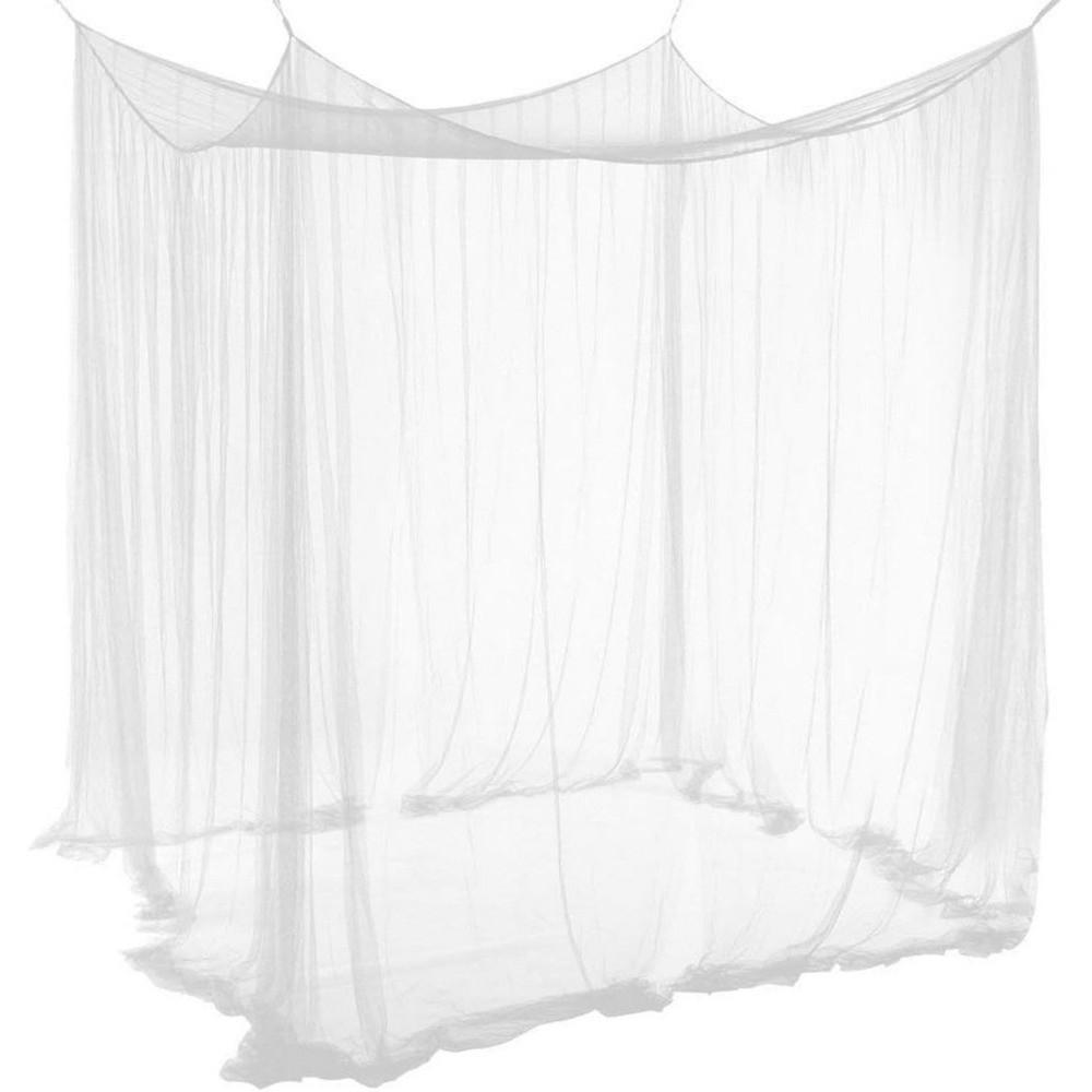 Outdoor Sexy Mosquito Nets Square Mesh White Canopy Net Prevent Insect Ultra-Large Mosquito Net Tent Palace Four Door King/Queen