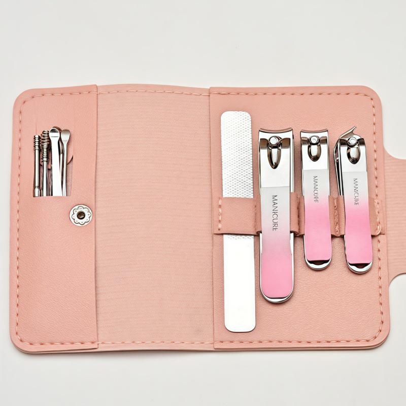 Portable 10-Piece Nail Clipper and Manicure Set with Ear Pick